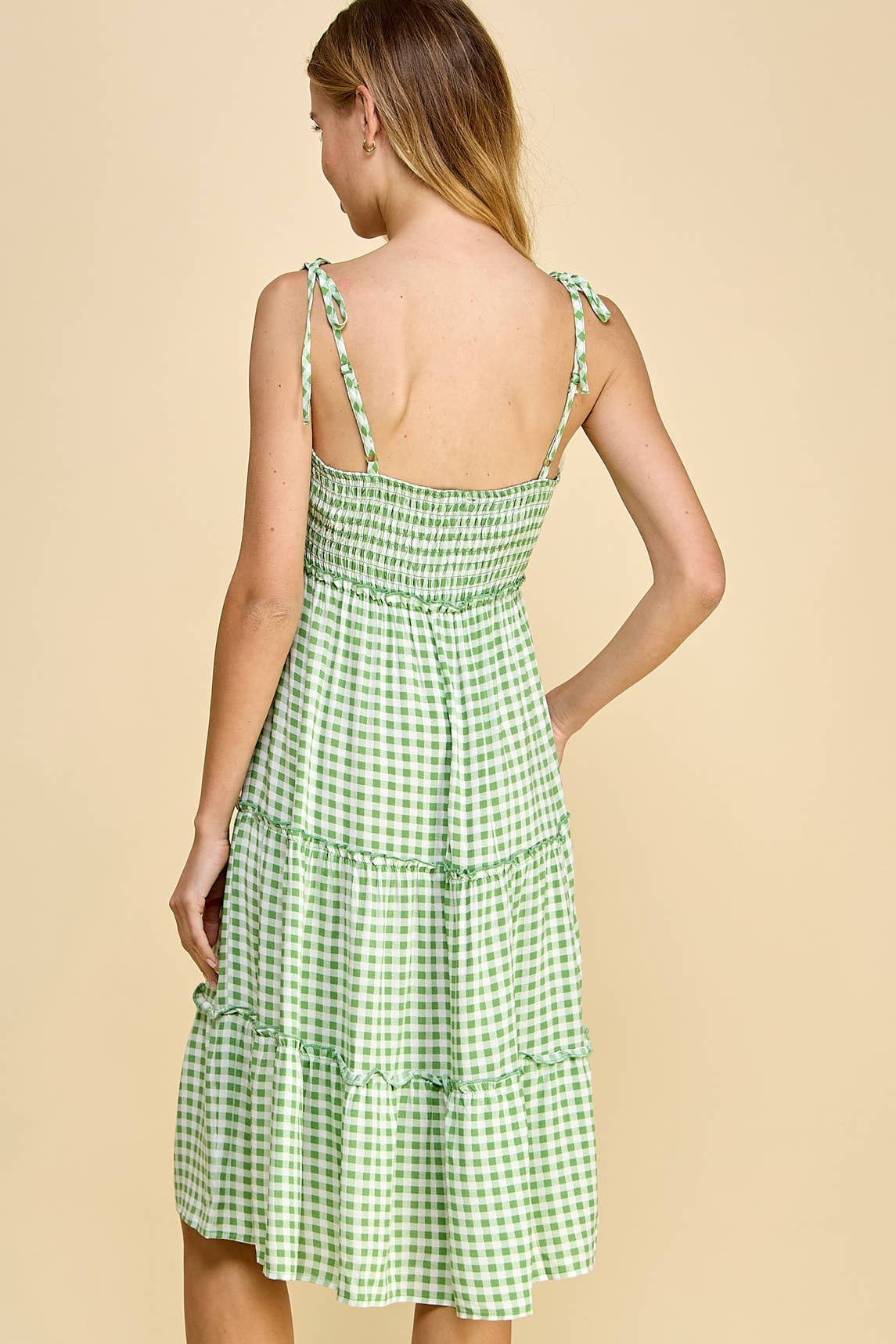 Shoulder Tie Midi Dress