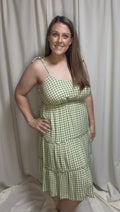 Shoulder Tie Midi Dress