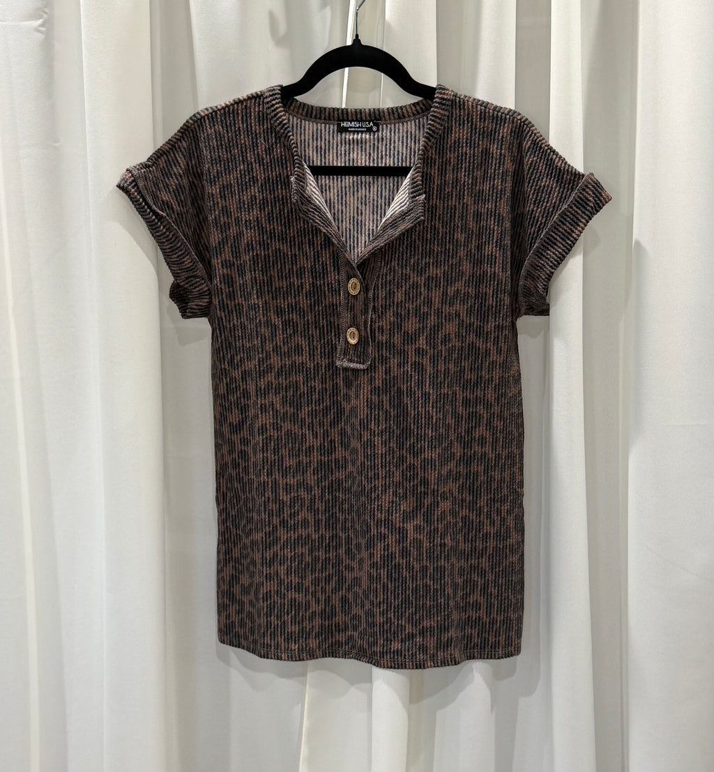 Animal Print Button-Up