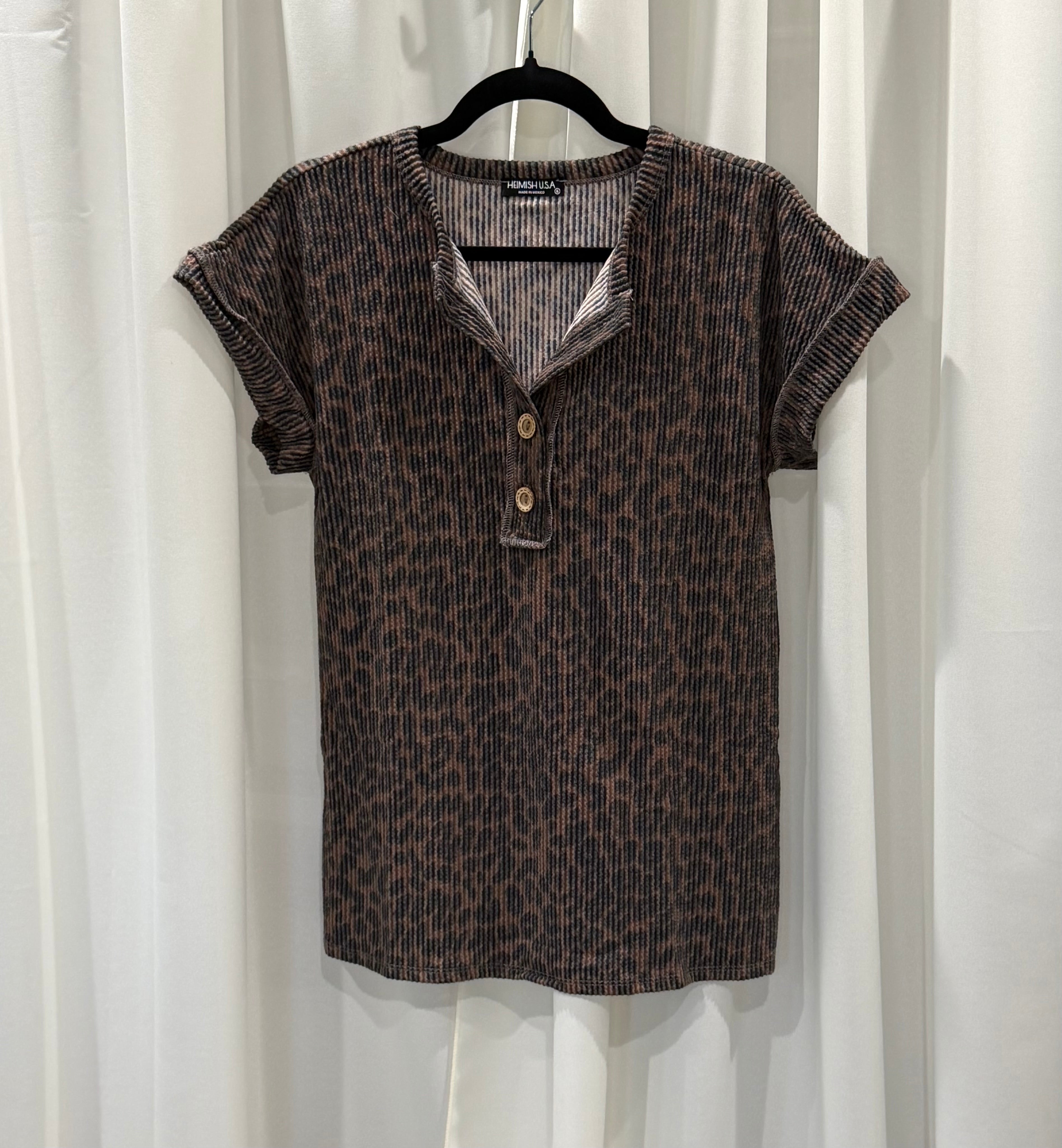 Animal Print Button-Up