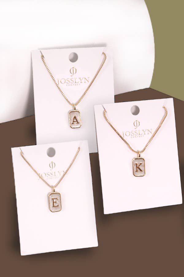 Monogram Initial Pearly Charm Necklace