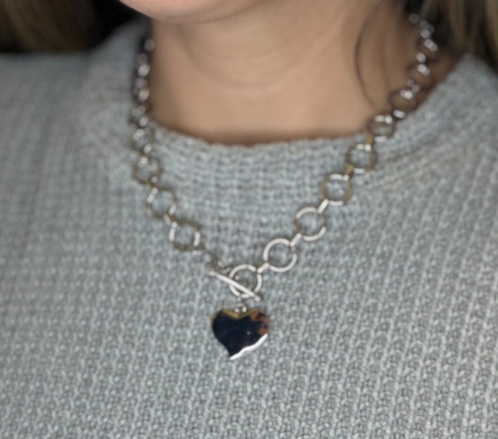Hammered Heart Necklace