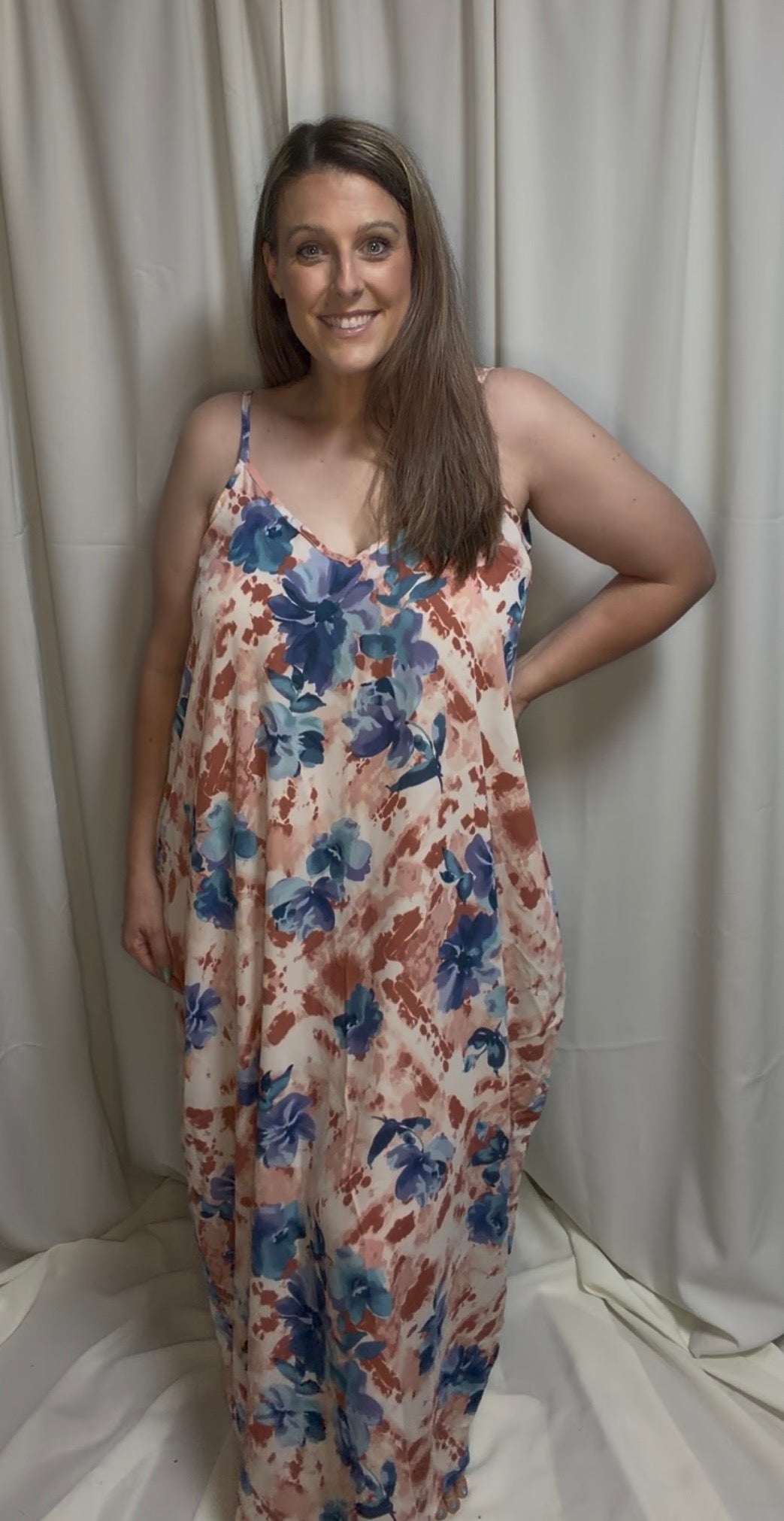 Mulit-Color Floral Maxi Dress