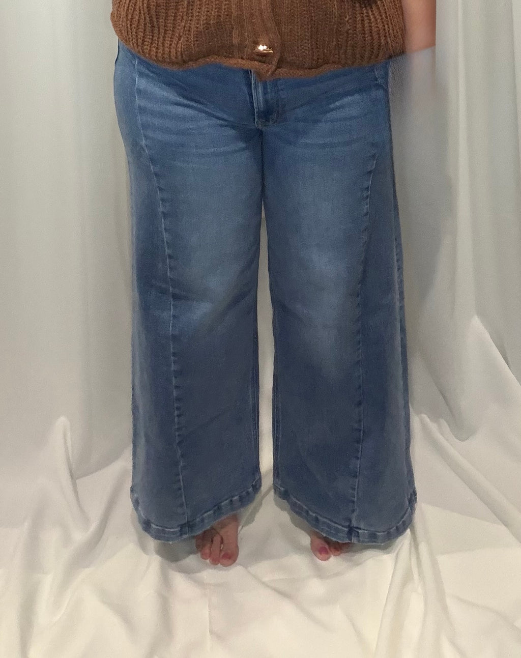 Wide Leg Denim Pants