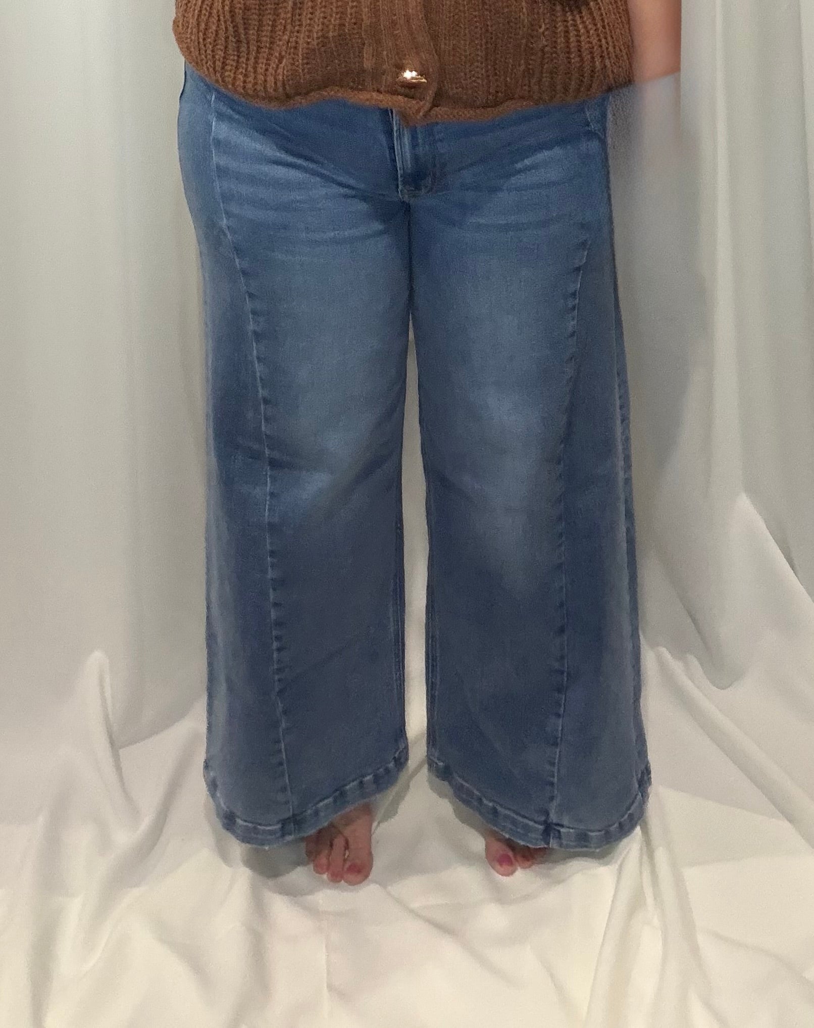 Wide Leg Denim Pants