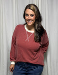 Cozy Rust Ribbed Top