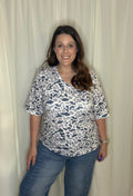 Camouflage V Neck Pocket Tee