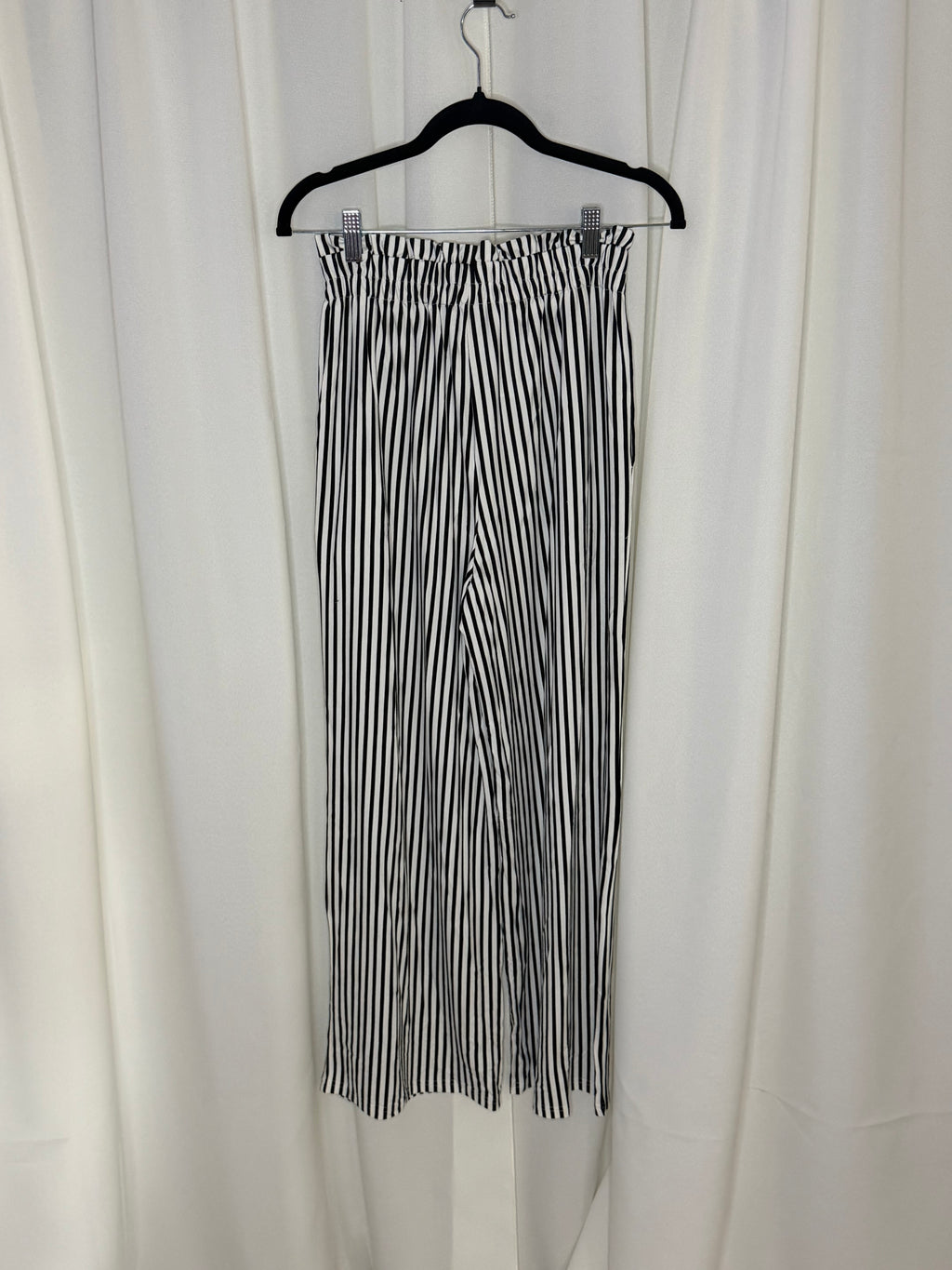 Stripe Tied High Waist Pants