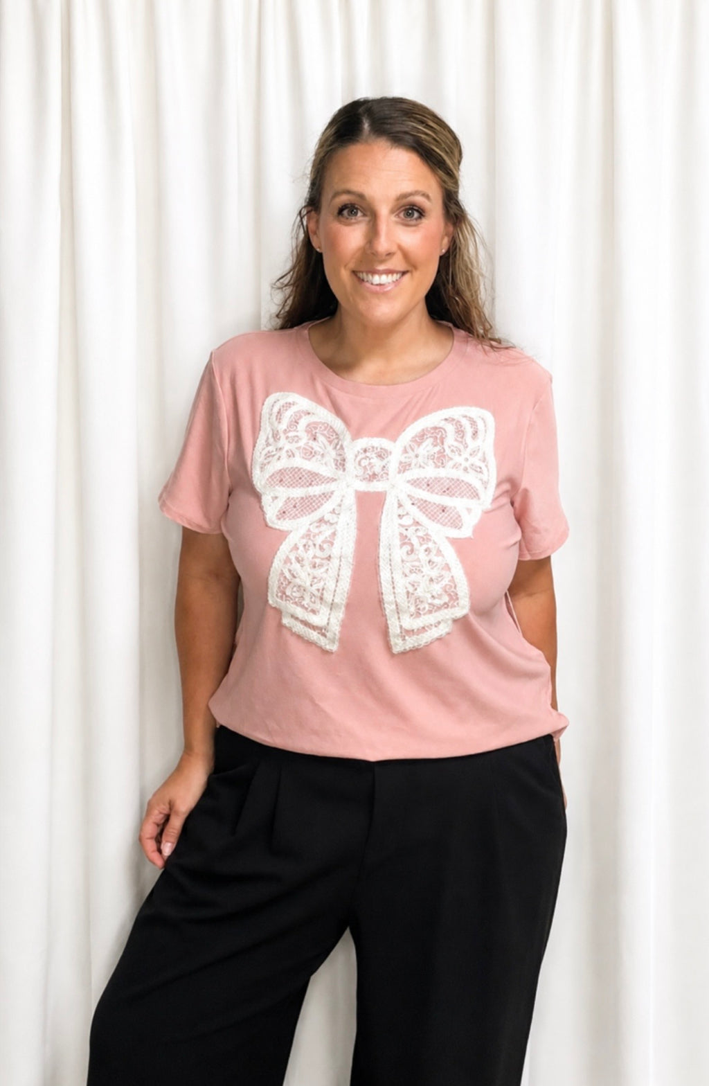 Embellished Bow Tee