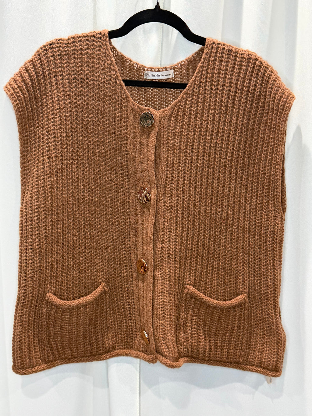Button Up Sweater Vest