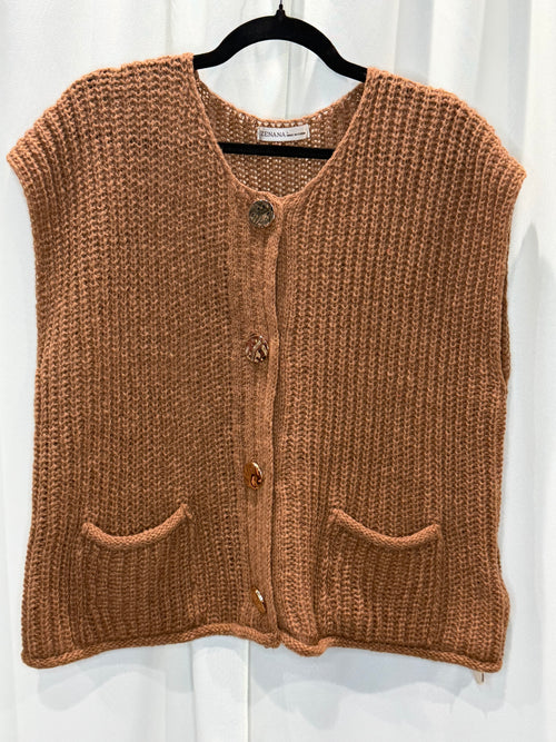 Button Up Sweater Vest
