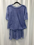 Acid washed short set