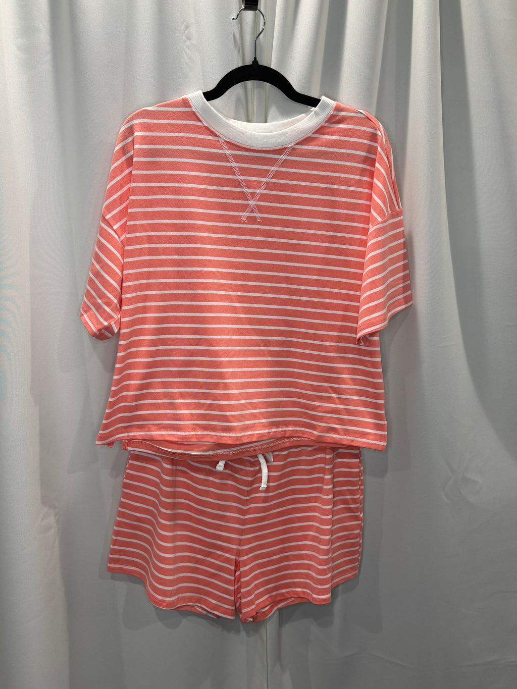 Zenana Striped Short Set