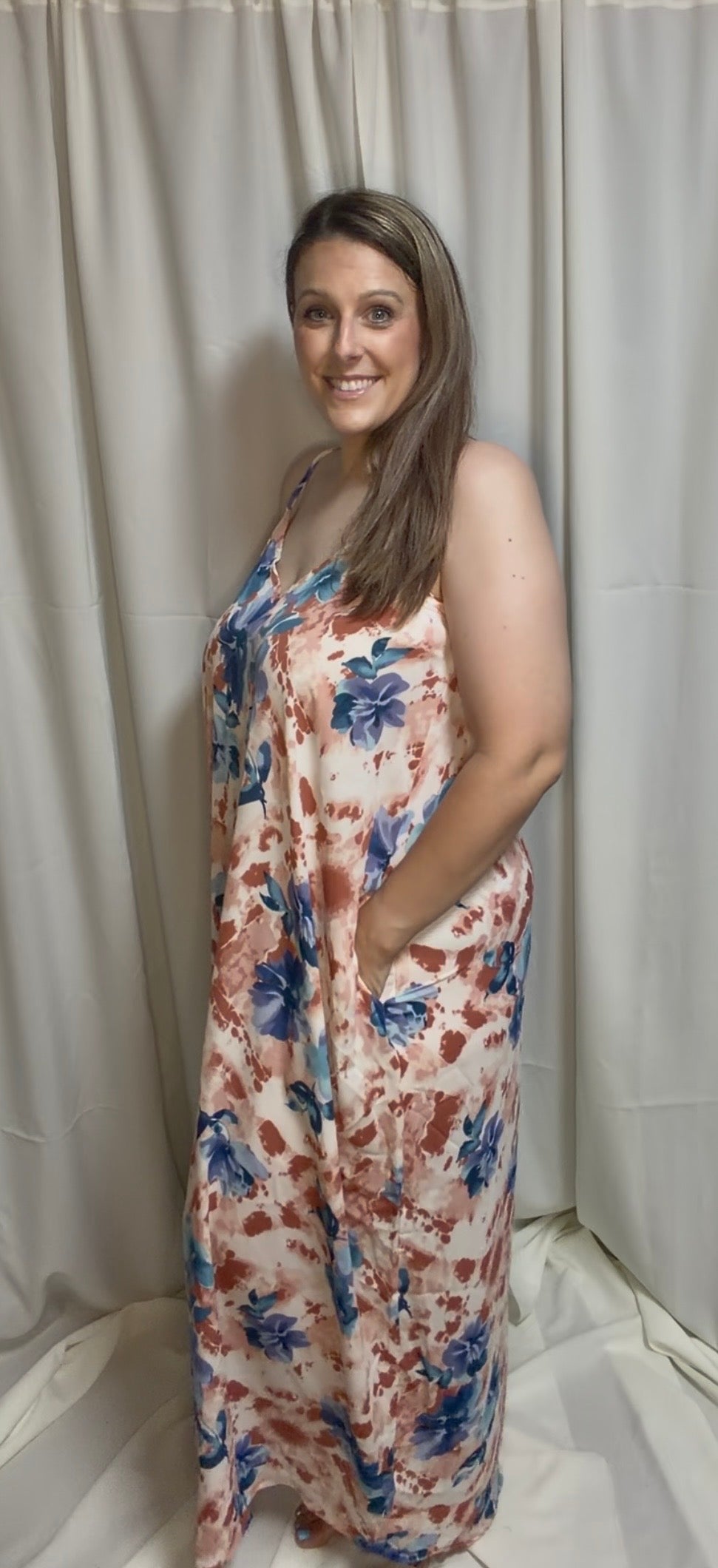 Mulit-Color Floral Maxi Dress