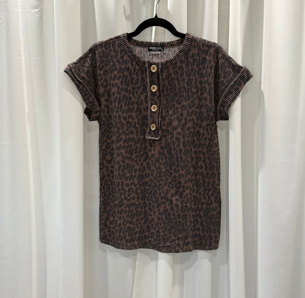 Animal Print Button-Up