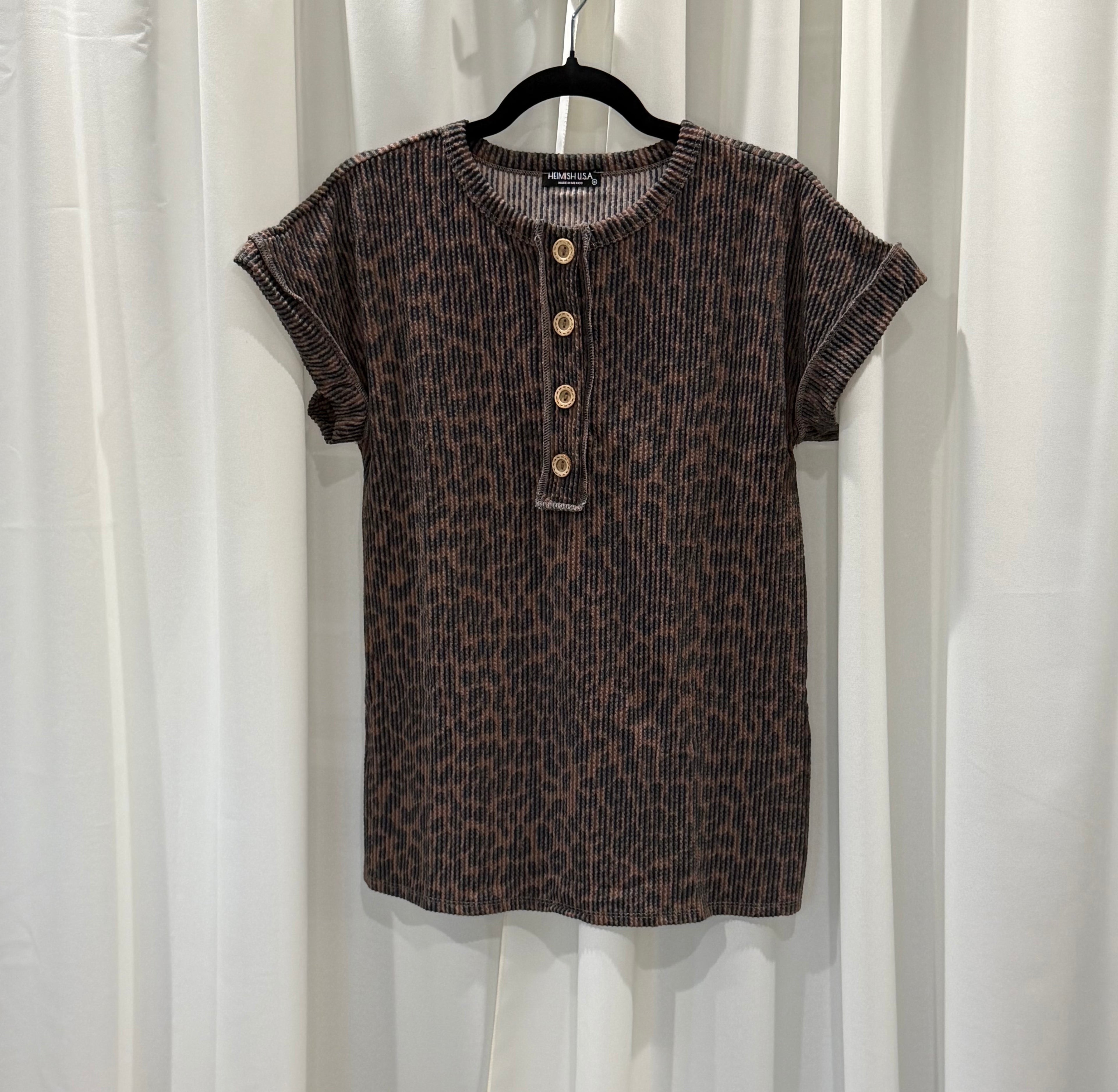 Animal Print Button-Up
