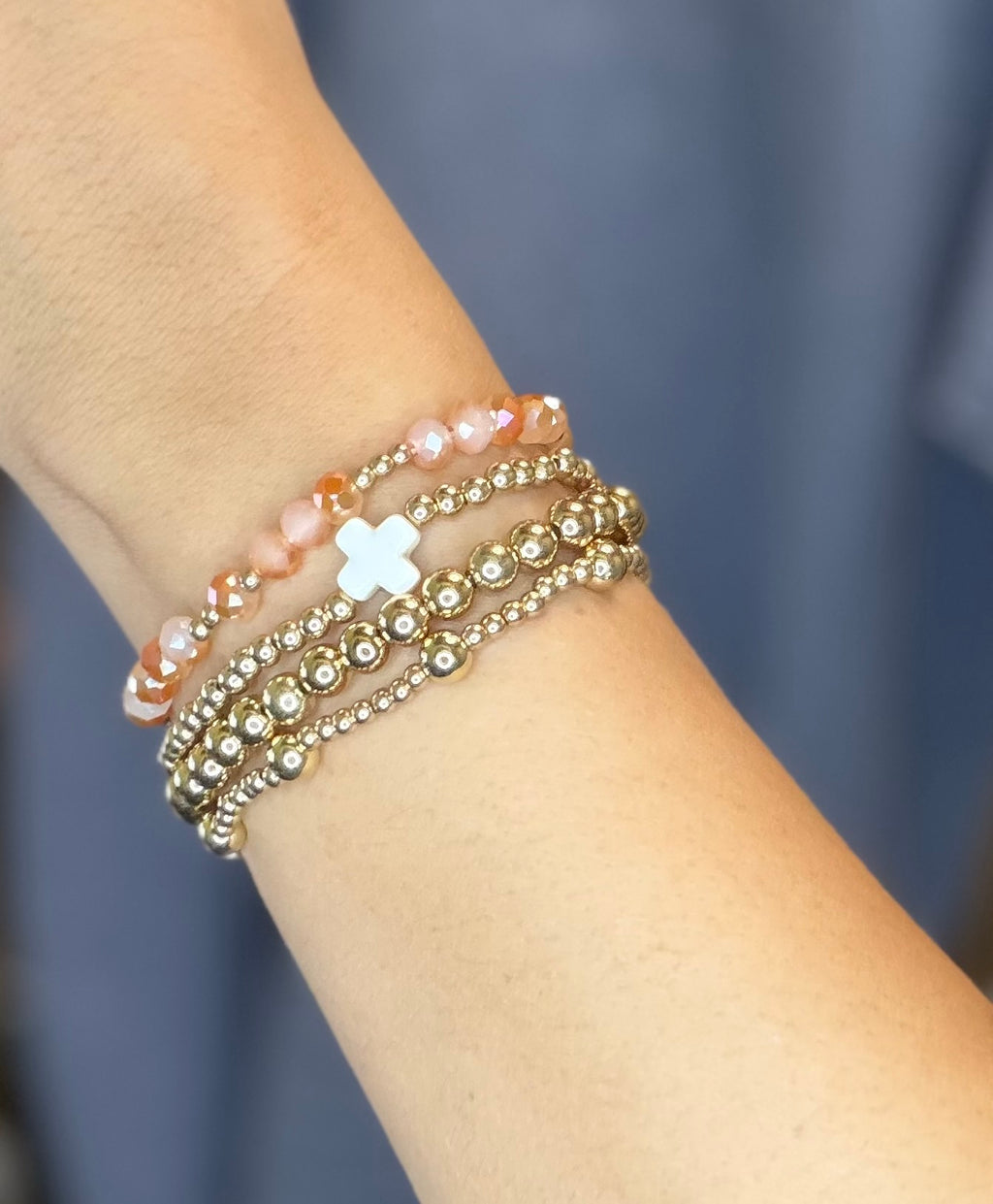 Cross Beaded Boho Style Bracelet