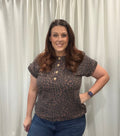 Animal Print Button-Up