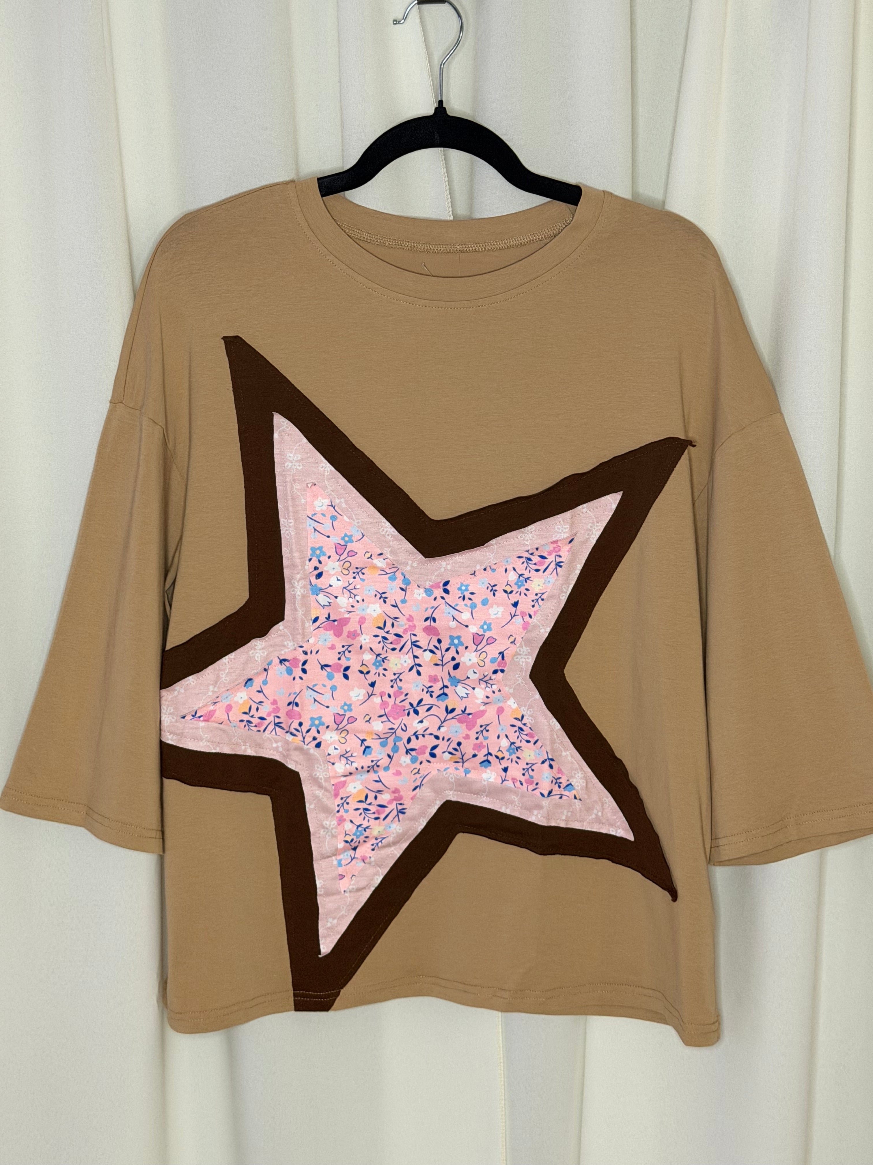 Floral Star Patchwork Top