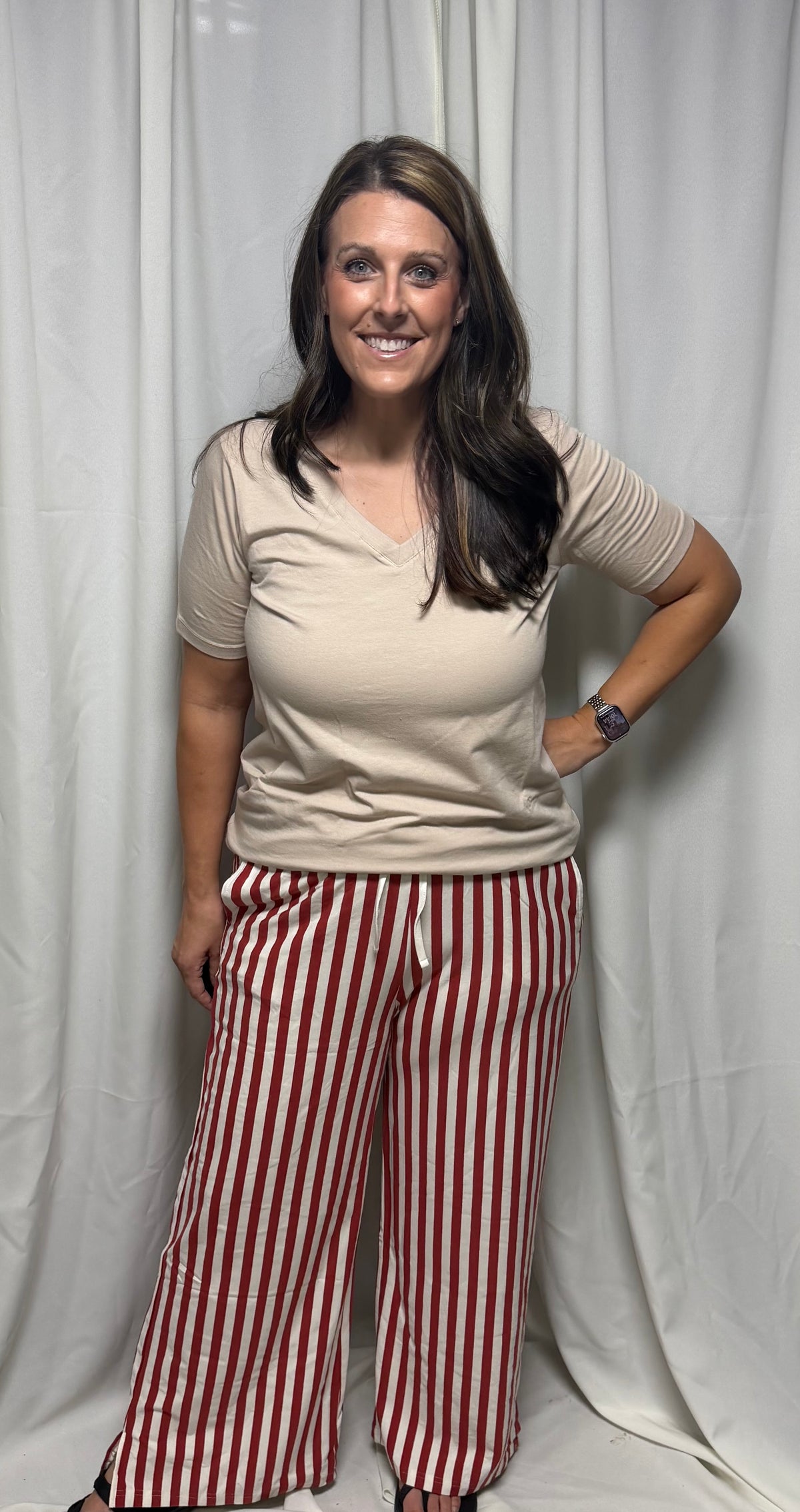 Striped Wide Leg Pant