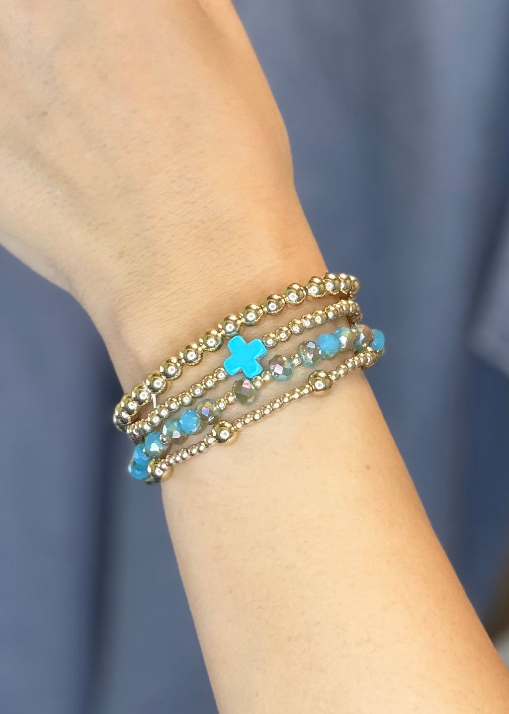 Cross Beaded Boho Style Bracelet