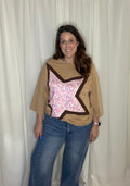 Floral Star Patchwork Top