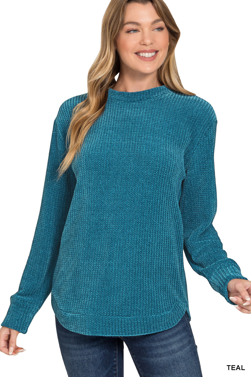 Chenille Waffle Sweater