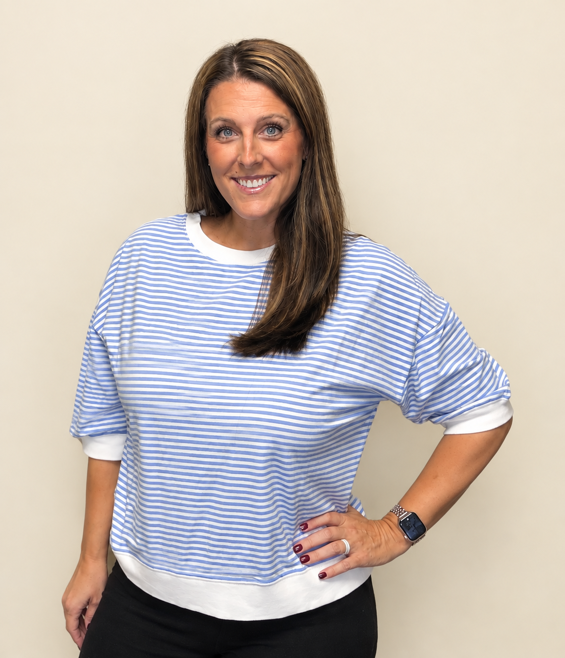 Cornflower Striped Top