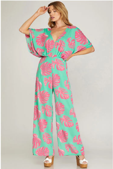 Kimono Sleeve Jade Jumpsuit