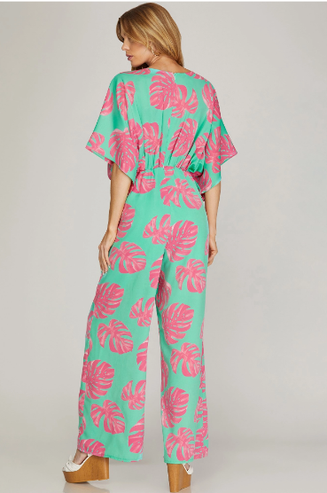 Kimono Sleeve Jade Jumpsuit